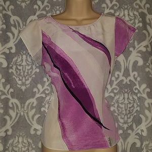 White House Black Market Silk Sleeveless Top Small